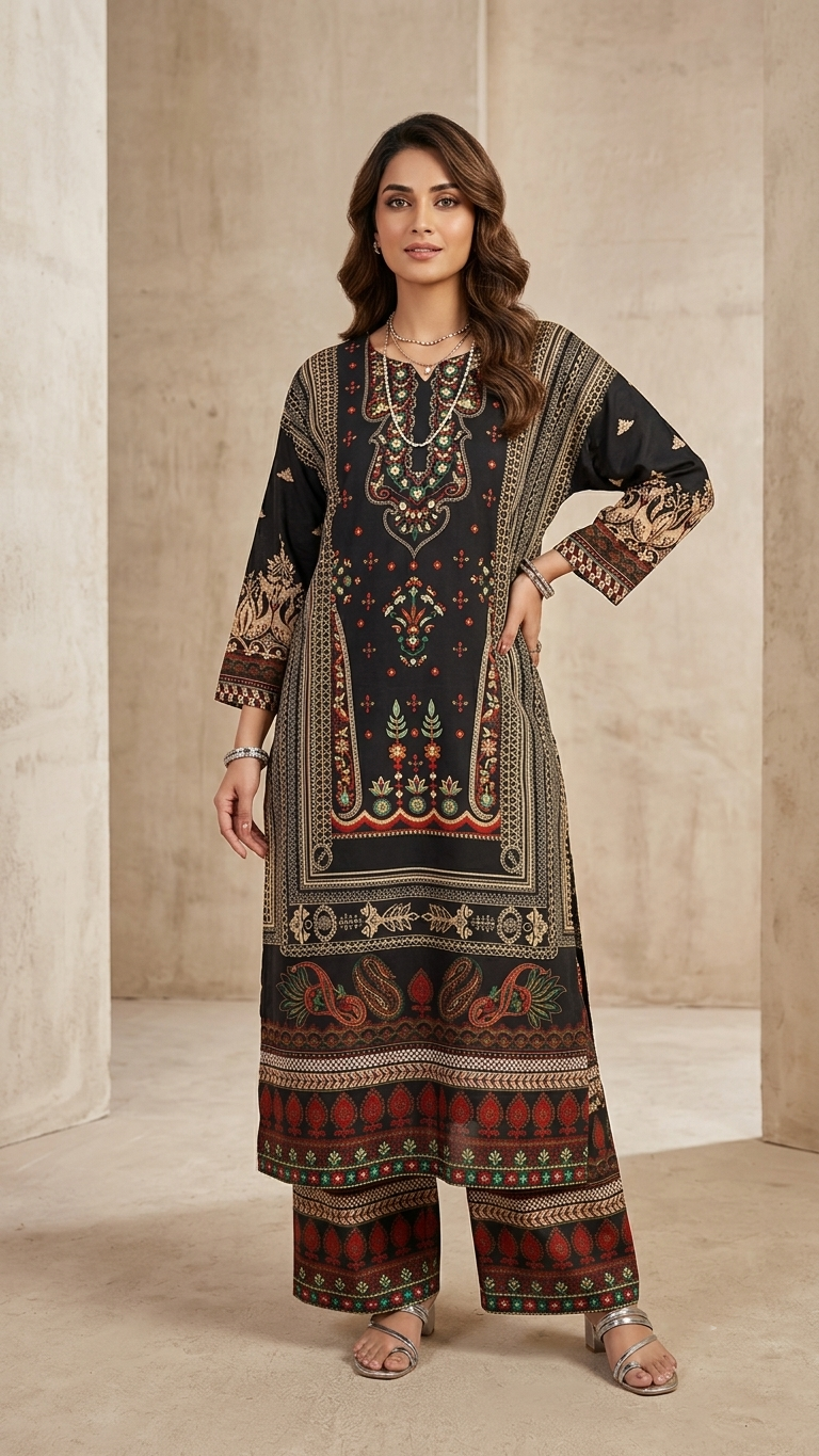 Summer Bloom 2PC Kaftan Set-1505