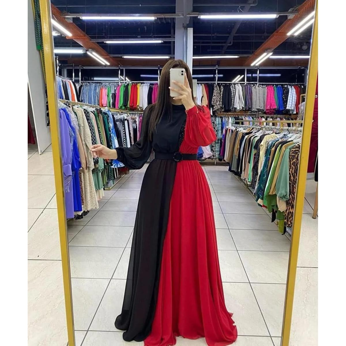 Women's Solid Color Plain Maxi Dress AX-201