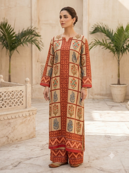 Summer Bloom 2PC Kaftan Set-1502