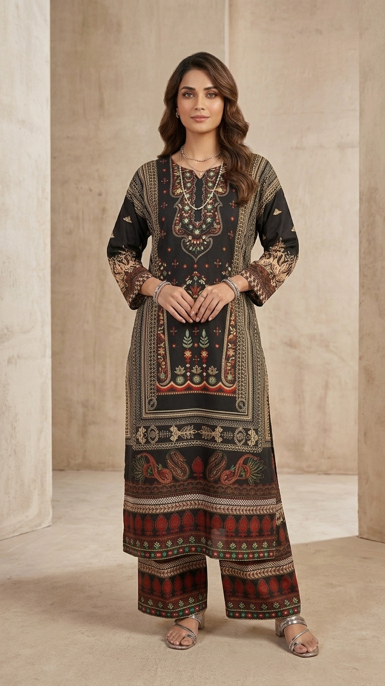 Summer Bloom 2PC Kaftan Set-1505