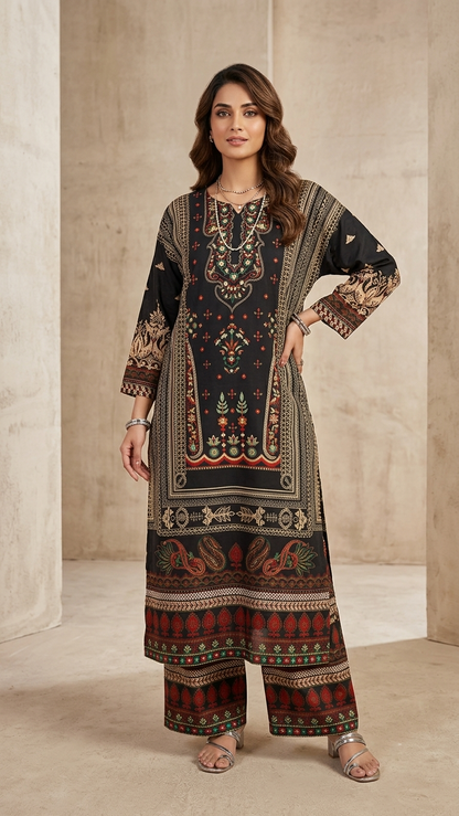 Summer Bloom 2PC Kaftan Set-1505