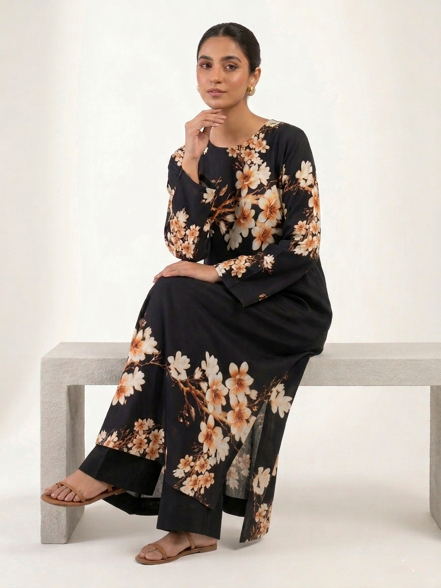 Summer Bloom 2PC Kaftan Set-1501
