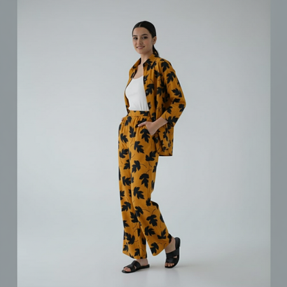 Autumn Leaf Printed Khaddar Co-Ord Set TF-101