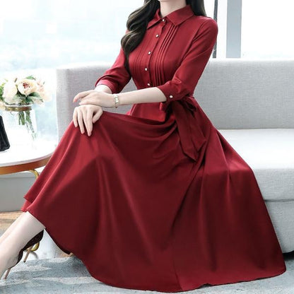 Women's Solid Color Plain Maxi Dress AX-106