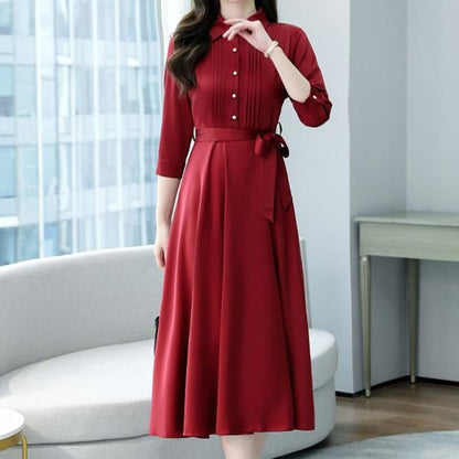 Women's Solid Color Plain Maxi Dress AX-106