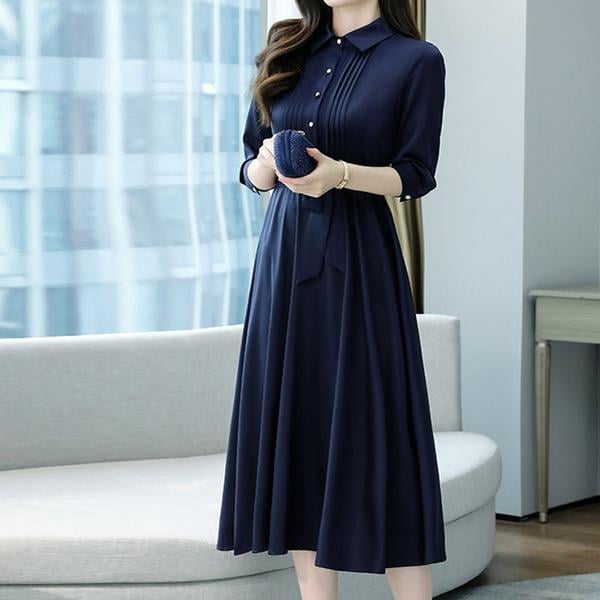 Women's Solid Color Plain Maxi Dress AX-106