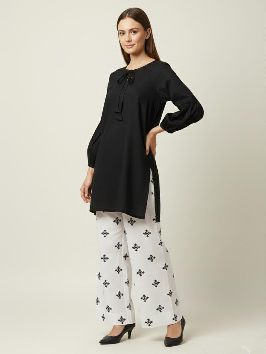 Classic Charm – Cotton 2PC Embroidered Suit