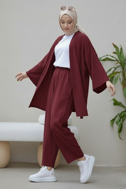 Classy Co-Ord Set for Women – Trouser & Long Shrug