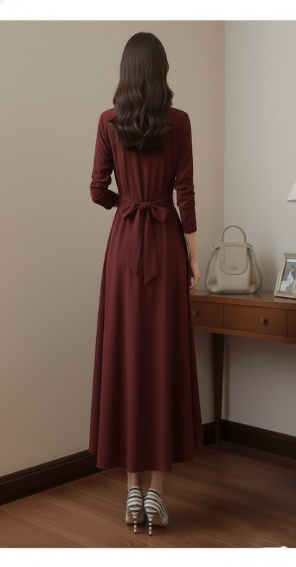 Elegant Tail Frock - Maroon