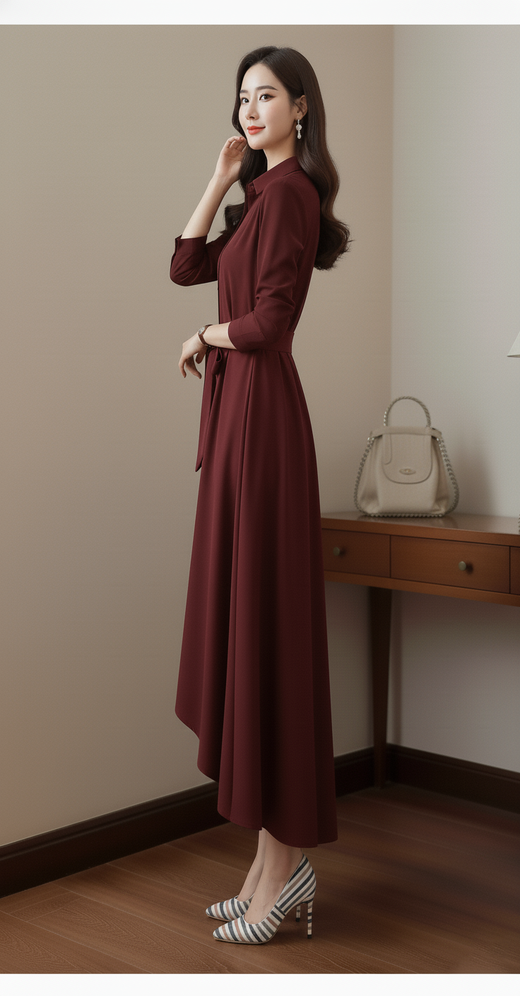 Elegant Tail Frock - Maroon