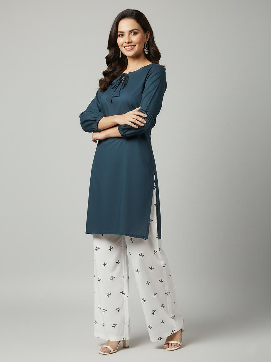 Mate Luxe – Cotton 2PC Embroidered Suit