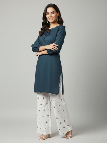 Mate Luxe – Cotton 2PC Embroidered Suit