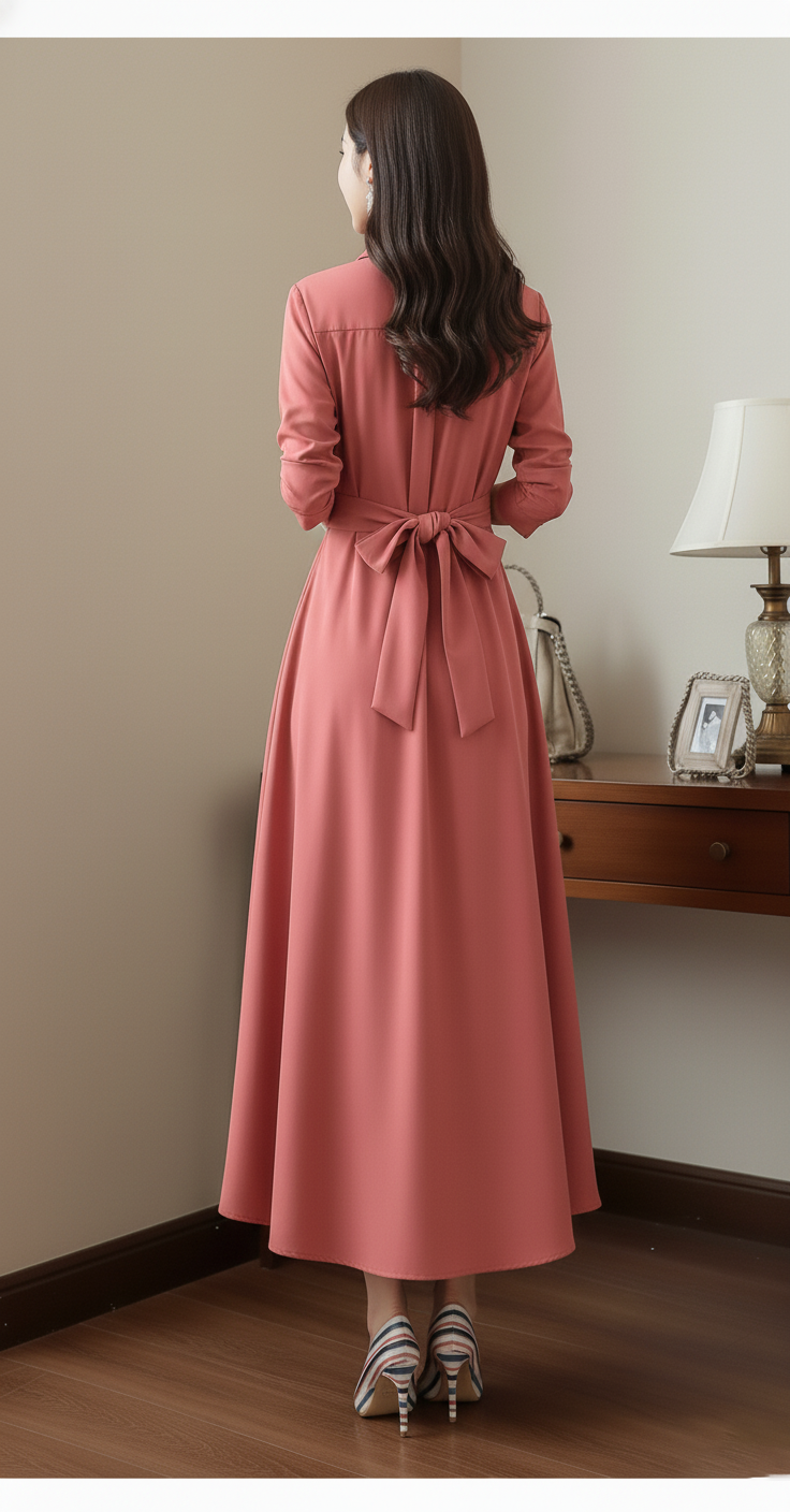Elegant Tail Frock - T-Pink