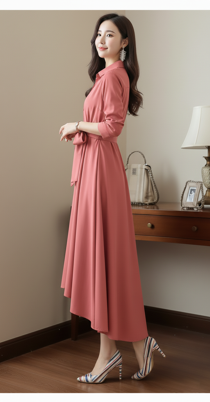 Elegant Tail Frock - T-Pink