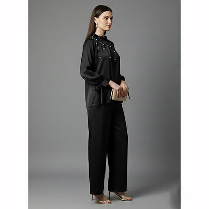 Premium Silk Pearl Detail Co-Ord Set TS-50