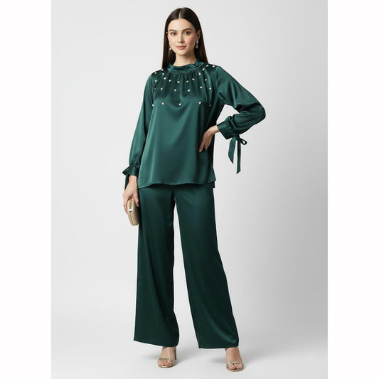 Premium Silk Pearl Detail Co-Ord Set TS-50