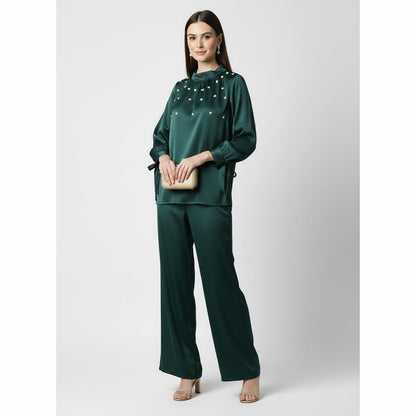 Premium Silk Pearl Detail Co-Ord Set TS-50