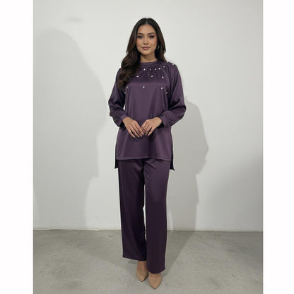 Premium Silk Pearl Detail Co-Ord Set TS-50