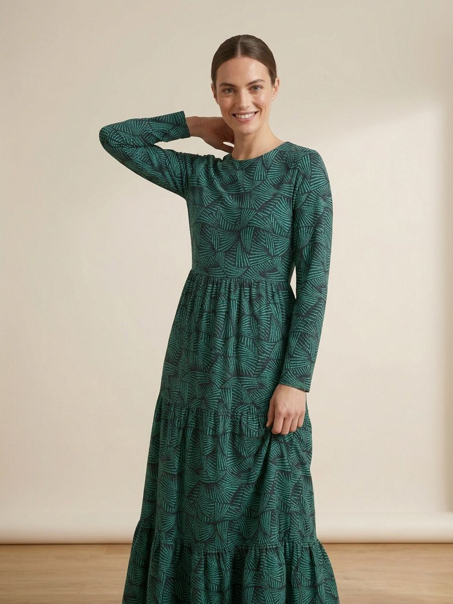 Women’s Premium Chiffon Printed Long Maxi Dress LF-27