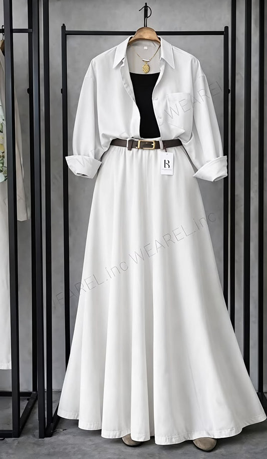 Trending 3-Piece Crepe Skirt Set – Casual & Elegant Co-Ord Look SK-41