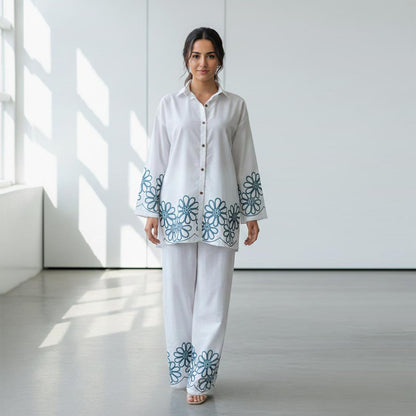 Alabaster – Embroidered Co-Ord Set