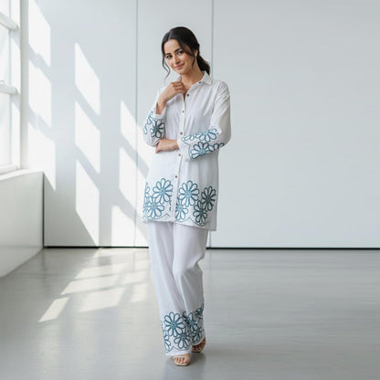 Alabaster – Embroidered Co-Ord Set