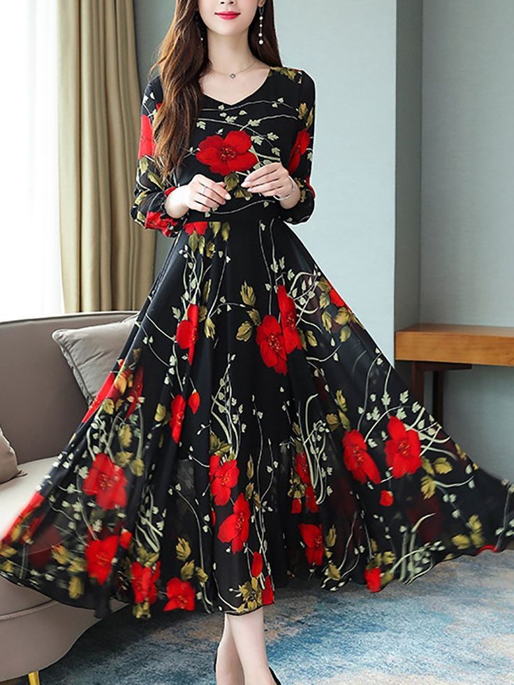 Elegant Digital Printed Crepe Maxi – Full Flare | Stylish & Comfortable 1402