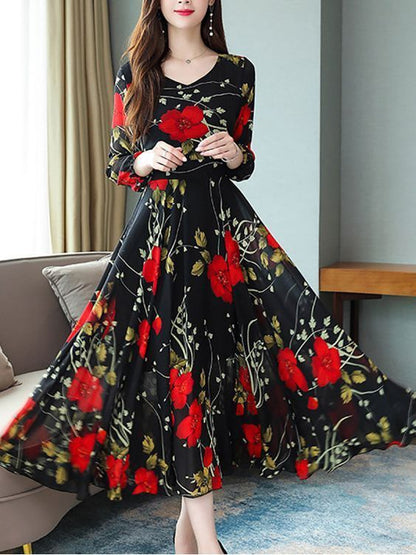 Elegant Digital Printed Crepe Maxi – Full Flare | Stylish & Comfortable 1402