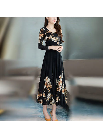 Elegant Digital Printed Crepe Maxi – Full Flare | Stylish & Comfortable 1401