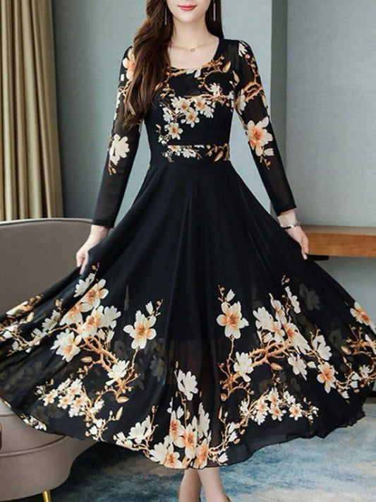 Elegant Digital Printed Crepe Maxi – Full Flare | Stylish & Comfortable 1401