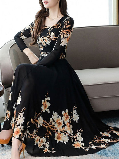 Elegant Digital Printed Crepe Maxi – Full Flare | Stylish & Comfortable 1401