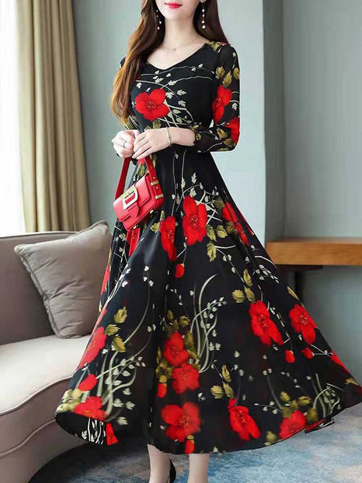 Elegant Digital Printed Crepe Maxi – Full Flare | Stylish & Comfortable 1402